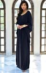 Plus Size Long Dark Navy Kaftan Dress
