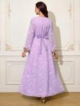 Lilac Moroccan Maxi Kaftan Dress for Women