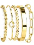 Chic 14K Gold Plated Kaftan Stackable Bracelets