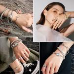 Trendy Silver Layered Bracelet Set for Women