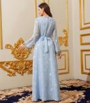 Light Blue Lace Kaftan Dress for Women