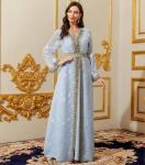 Light Blue Lace Kaftan Dress for Women
