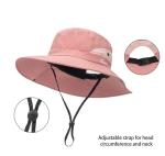 Womens Wide Brim Sun Hat with Ponytail Hole