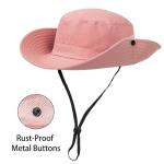 Womens Wide Brim Sun Hat with Ponytail Hole