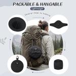 Black UPF 50+ Waterproof Bucket Hat for Women