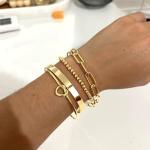 Trendy Non-Tarnish Gold Bangle Cuff Bracelets