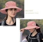 Womens Wide Brim Sun Hat with Ponytail Hole