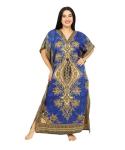 Women's Blue Long Maxi Kaftan Dress