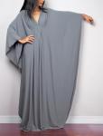Plus Size Solid Color Kaftan Beach Dress