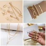 Chic Gold Jewelry Set for Women - 65 Pieces