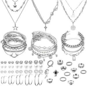 Stunning 37pcs Silver Jewelry Set for Women