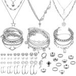Stunning 37pcs Silver Jewelry Set for Women