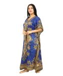 Women's Blue Long Maxi Kaftan Dress
