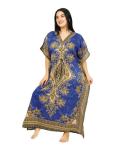 Women's Blue Long Maxi Kaftan Dress