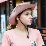 Womens Wide Brim Sun Hat with Ponytail Hole