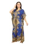 Women's Blue Long Maxi Kaftan Dress
