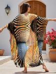 V-Neck Plus Size Boho Kaftan Maxi Dress