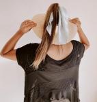 Adjustable UV Protection Wide Brim Straw Kaftan Visor