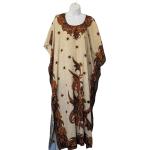 Artsy Boho Beige Paisley Kaftan Mumu for Women