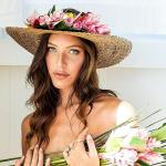 Adjustable UV Protection Wide Brim Straw Kaftan Visor