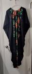 Black Floral Maxi Kaftan Dress for Resort Style