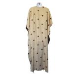 Artsy Boho Beige Paisley Kaftan Mumu for Women