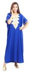 Handmade Blue Moroccan Kaftan Dress for Women