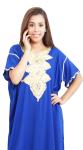 Handmade Blue Moroccan Kaftan Dress for Women