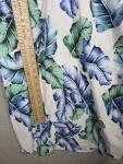 Tropical Floral Kaftan Dress in White and Blue