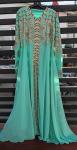 Moroccan Kaftan Dress with Long Hood, Size L