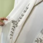 White Moroccan Eid Kaftan with Hand Work