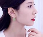 Boho Green Orb Dangle Earrings for Everyday Wear