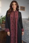 Embroidered Black Kaftan - Elegant Modest Maxi
