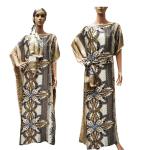 Floral Boho Kaftan Dress with Matching Scarf