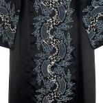 Black Floral Embroidered Maxi Kaftan Dress