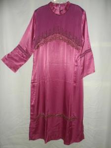 Pink Mauve Beaded Eid Evening Kaftan Dress XL