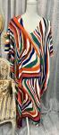 Multicolor Kaftan Dress with Jewelry, One Size