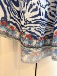 Colorful Sheer Beaded Kaftan Poncho Top