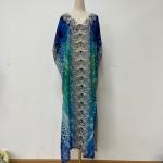 Plus Size V-Neck Boho Kaftan Maxi Dress