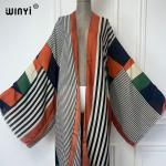 Boho Geometric Print Maxi Kaftan Cover-Up