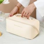 Spacious PU Leather Travel Cosmetic Organizer Bag