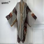 Boho Geometric Print Maxi Kaftan Cover-Up