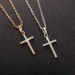 Fashion Cross Rhinestone Pendant Necklace for Women