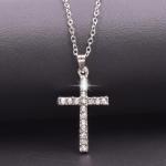 Fashion Cross Rhinestone Pendant Necklace for Women