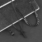 Stylish 3-Piece Cross Jewelry Set for Everyone