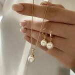 Dainty Pearl Jewelry Set for Everyday Elegance