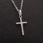 Fashion Cross Rhinestone Pendant Necklace for Women