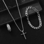 Stylish 3-Piece Cross Jewelry Set for Everyone