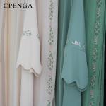 Elegant Floral Embroidery Kaftan Dress for Women