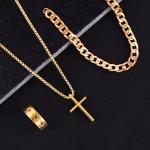 Stylish 3-Piece Cross Jewelry Set for Everyone